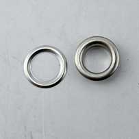Люверсы с кольцом (10 шт), d 5 мм, серебро